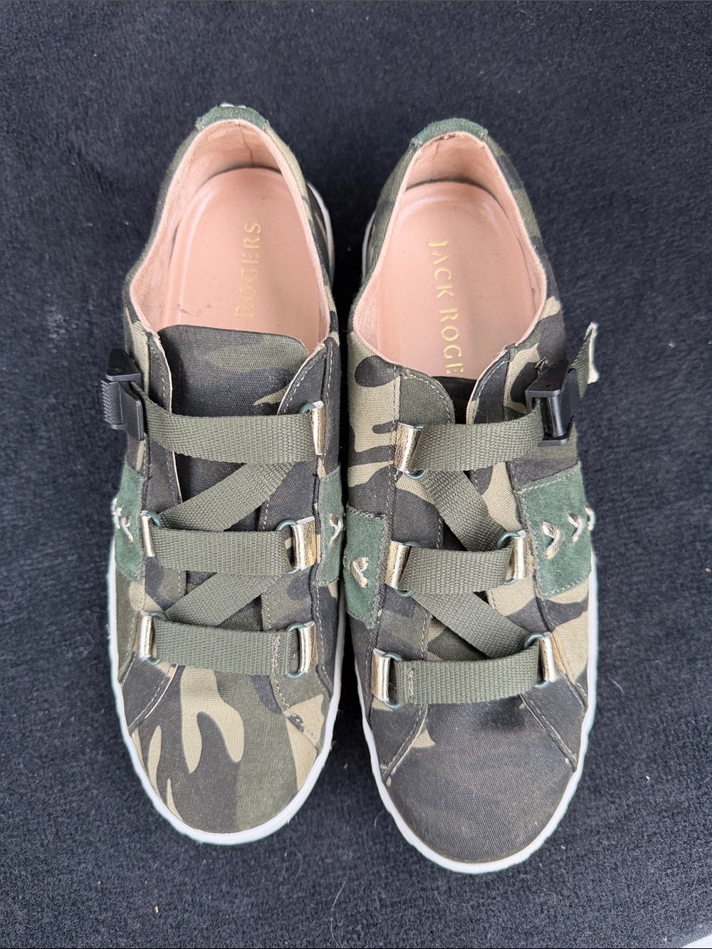 Jack Rogers Camouflage Slip-On Sneakers Green Size 9.5